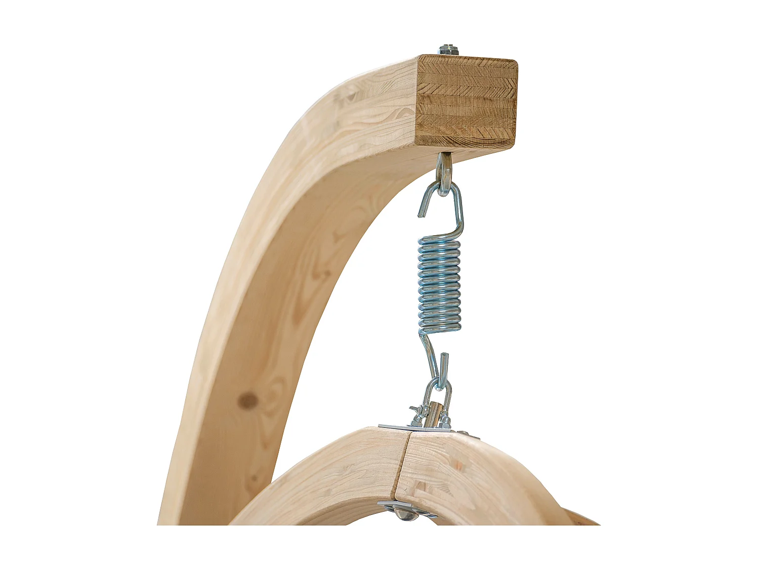 Hölzerner Hängesessel mit Gestell - beige - HIGLO