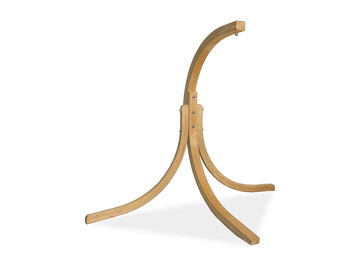 Hölzerner Hängesessel mit Gestell - beige - HIGLO