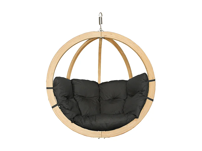 Hölzerner Hängesessel - dunkelgrau - HIGLO