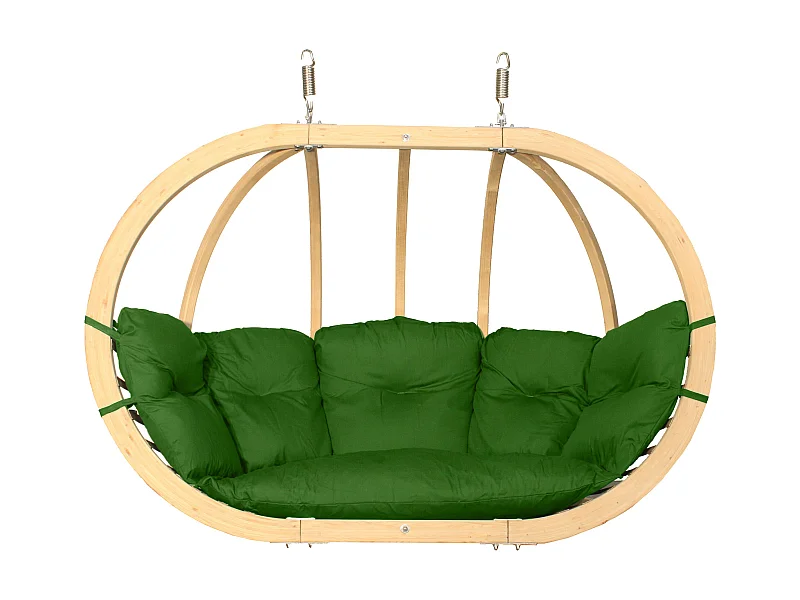 Hölzerner Hängesessel für zwei Personen - grün - CALLISTO