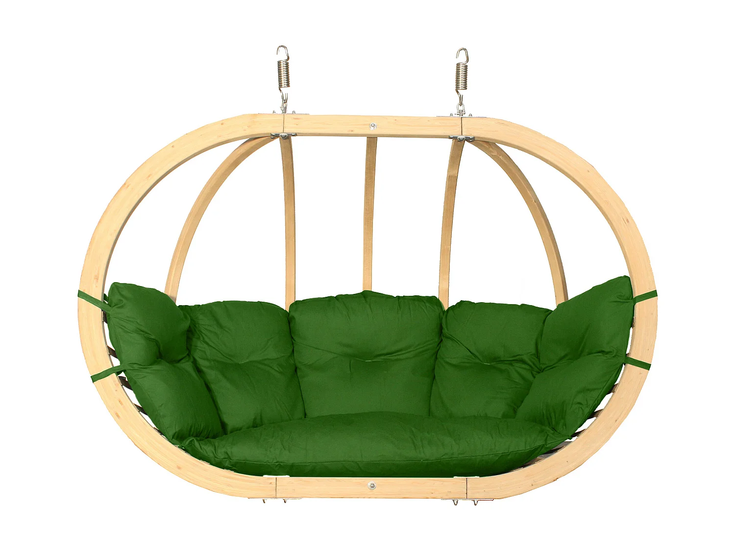 Hölzerner Hängesessel für zwei Personen - grün - CALLISTO