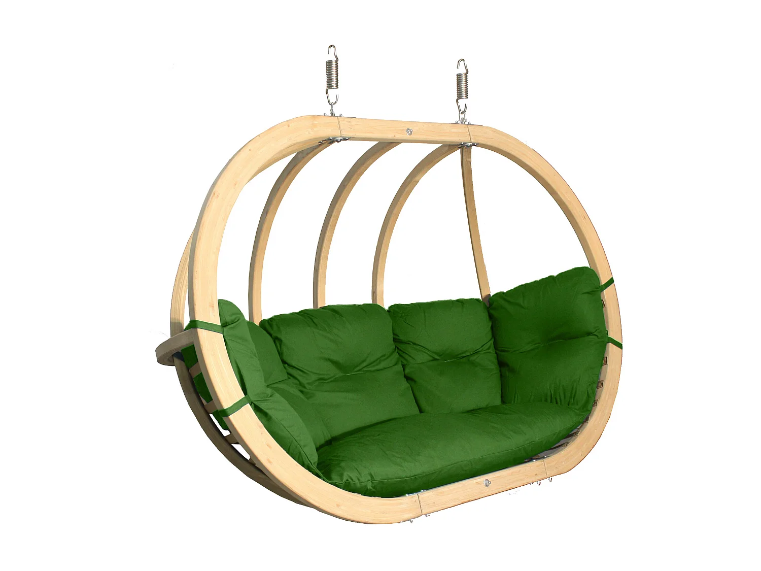 Hölzerner Hängesessel für zwei Personen - grün - CALLISTO