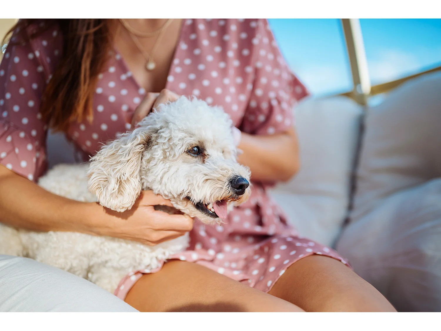 Hölzerner Hängesessel mit Gestell für zwei Personen - beige - CALLISTO