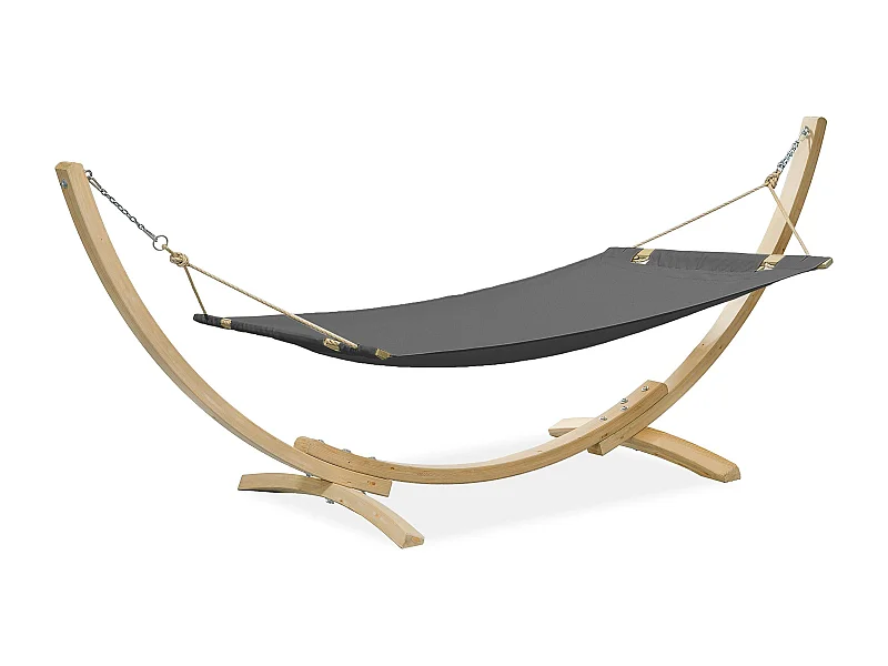 Hängematte mit Gestell - dunkelgrau - LENGER