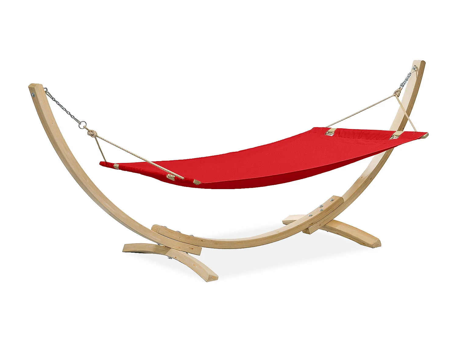 Hängematte mit Gestell - rot - LENGER