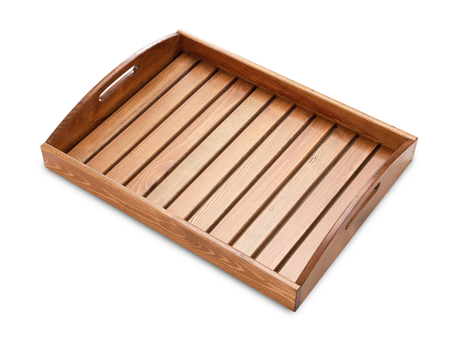 Bar auf Rädern aus Kiefernholz - Hergestellt in Europa - FSC-zertifiziert - Handgefertigt -  braun - ARVICOLA