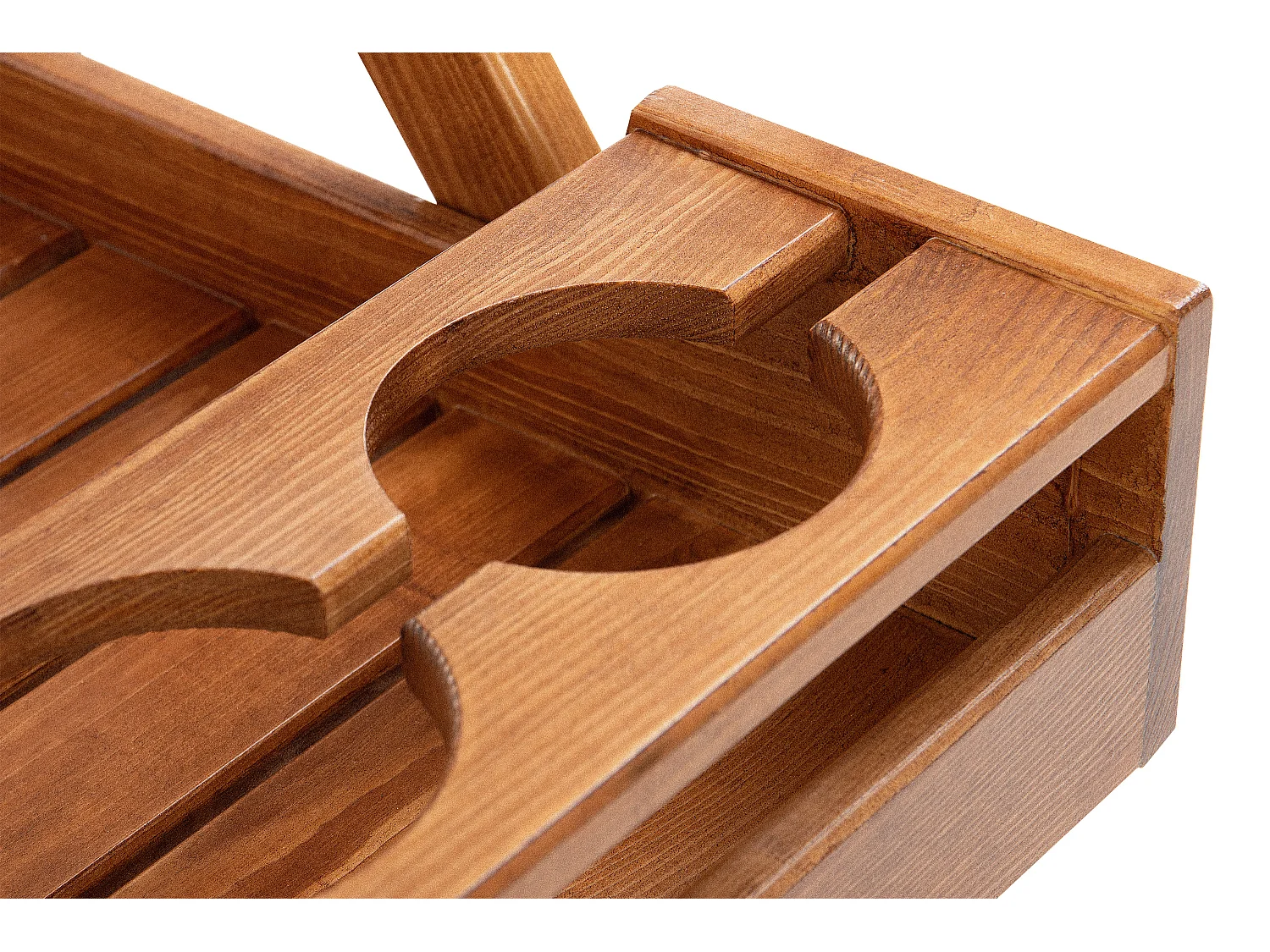 Bar auf Rädern aus Kiefernholz - Hergestellt in Europa - FSC-zertifiziert - Handgefertigt -  braun - ARVICOLA