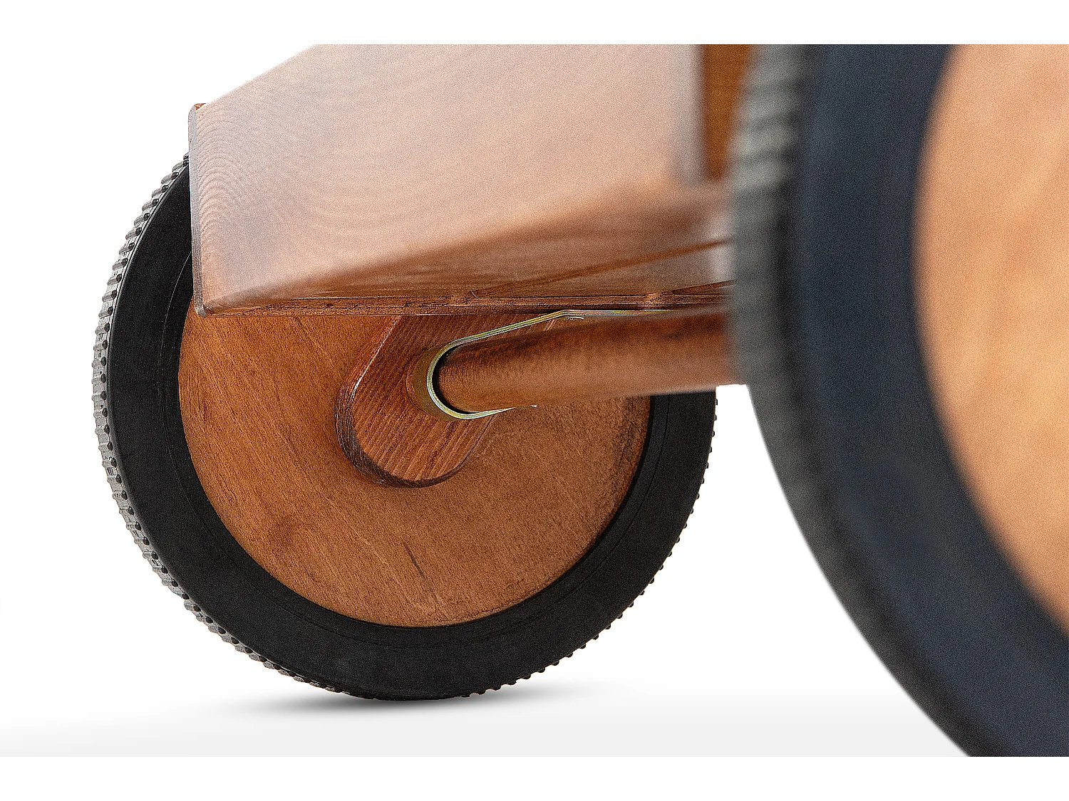 Bar auf Rädern aus Kiefernholz - Hergestellt in Europa - FSC-zertifiziert - Handgefertigt -  braun - ARVICOLA