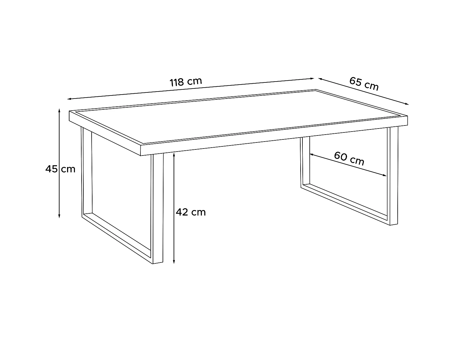 Gartentisch im Loft-Stil - anthrazit - TRIBO