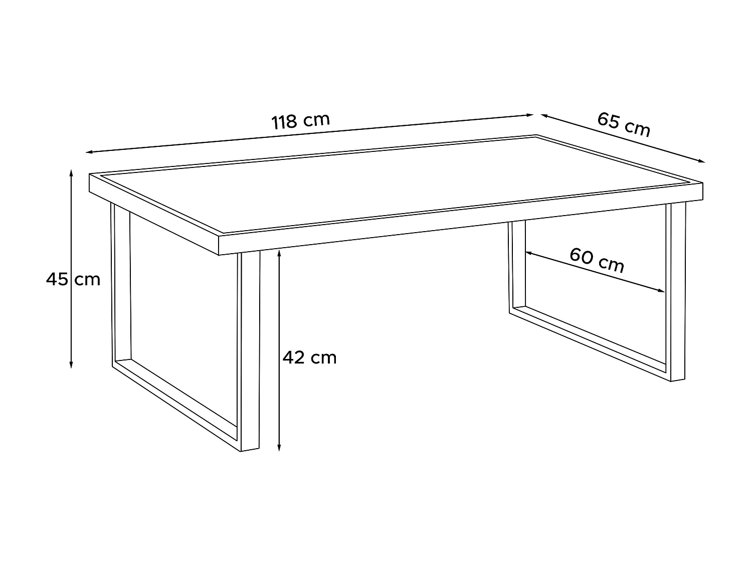 Gartentisch im Loft-Stil - anthrazit - TRIBO