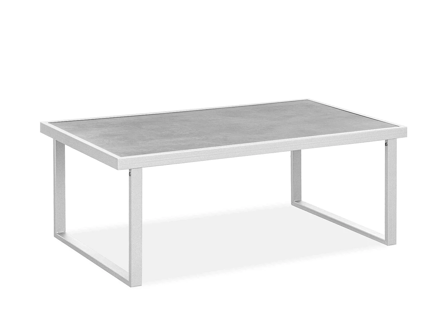 Gartentisch im Loft-Stil - weiß - FRENA