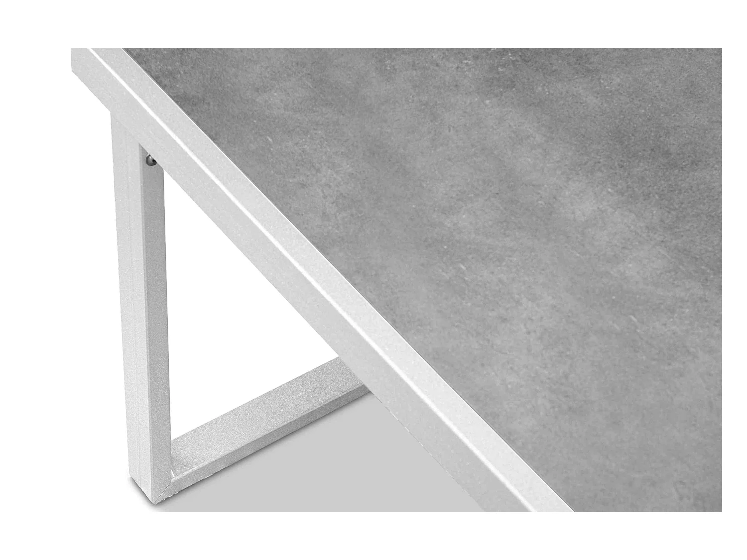 Gartentisch im Loft-Stil - weiß - FRENA