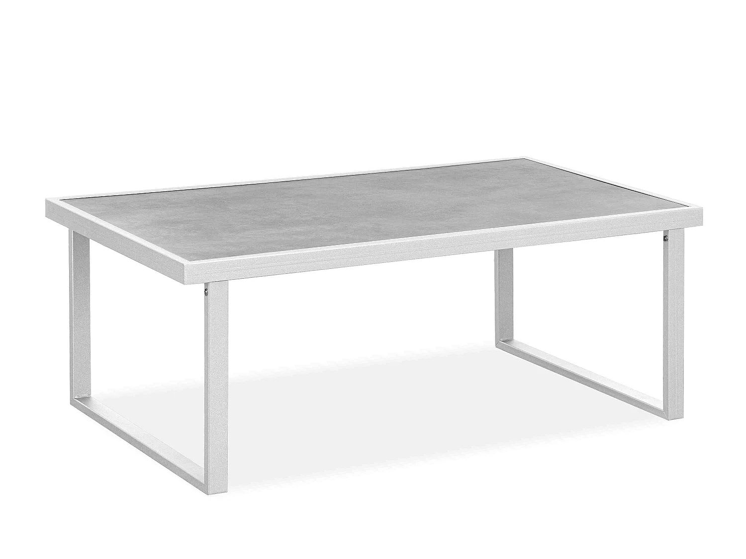 Gartentisch im Loft-Stil - weiß - FRENA