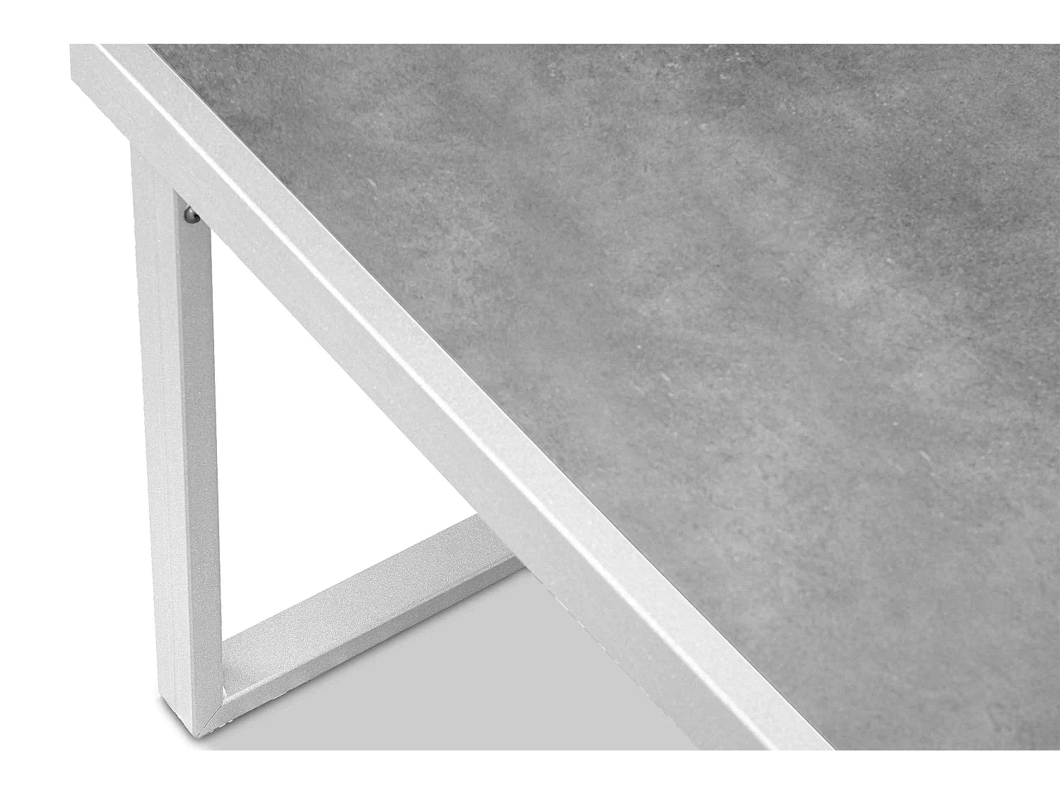 Gartentisch im Loft-Stil - weiß - FRENA