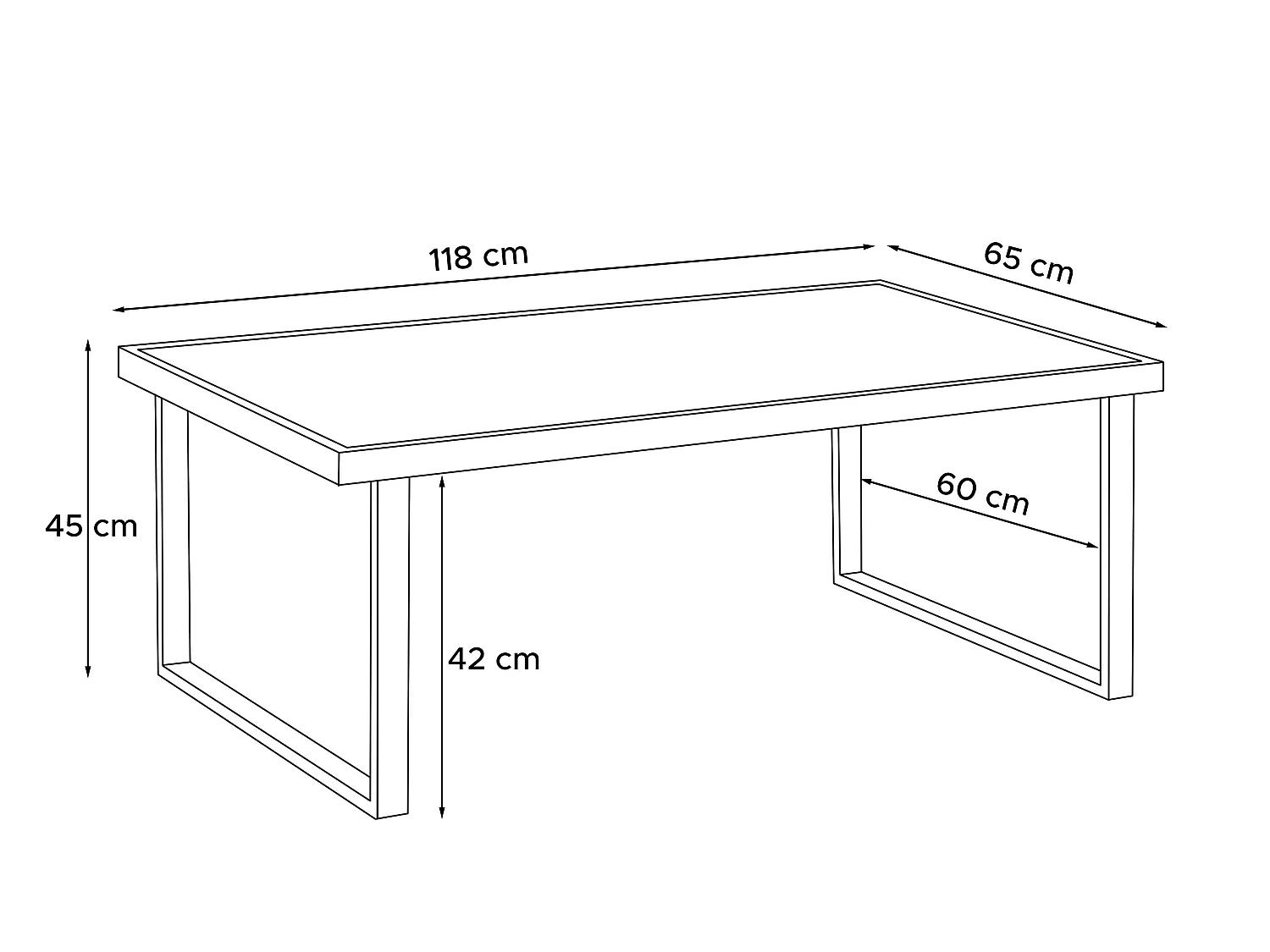 Gartentisch im Loft-Stil - anthrazit - FRENA