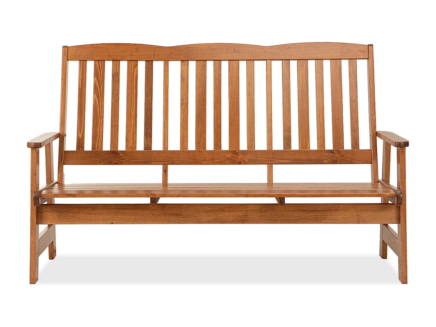 Gartenbank aus massivem Kiefernholz - Hergestellt in Europa - FSC-zertifiziert - Handgefertigt -  braun - ALCES