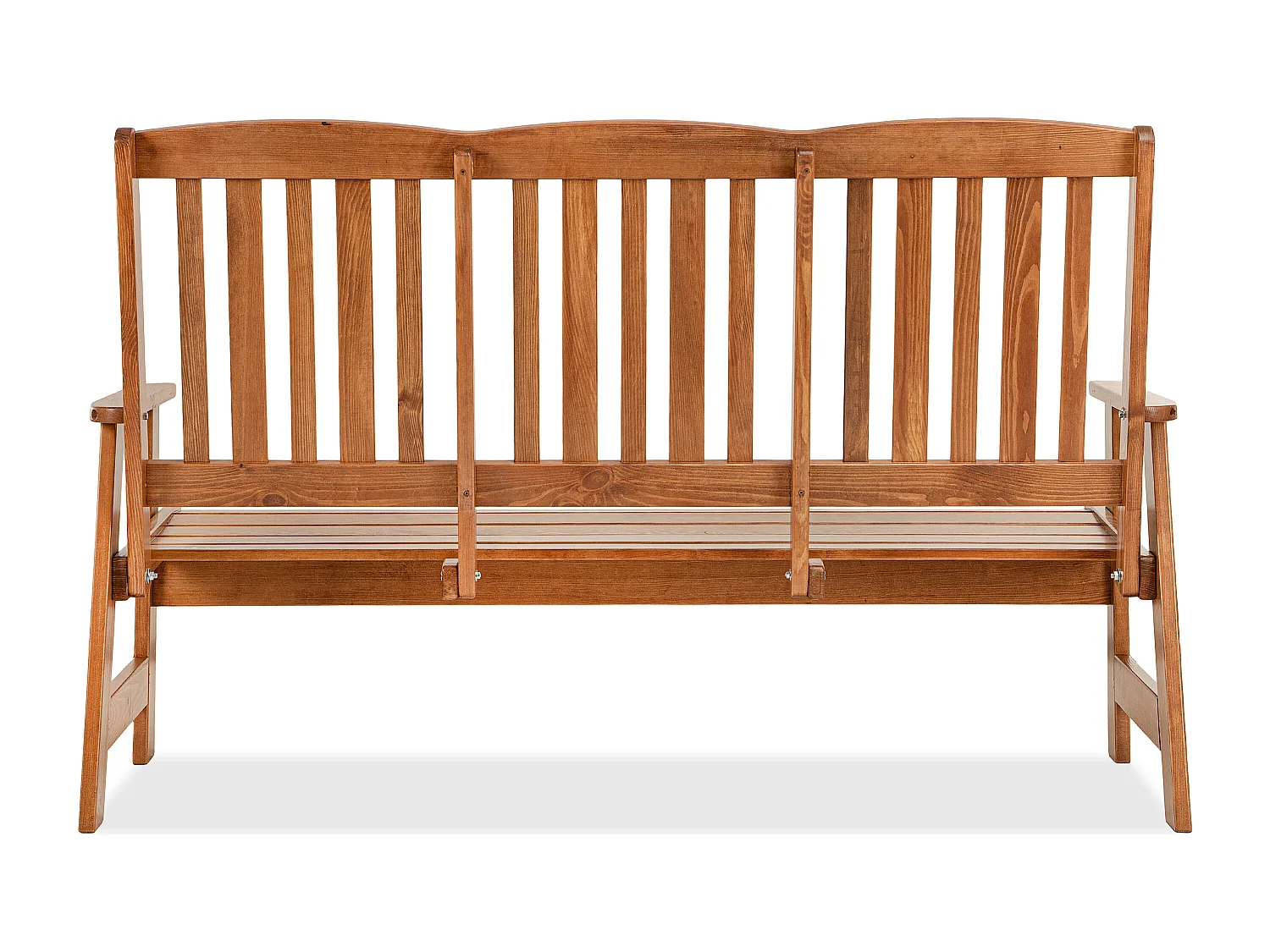 Gartenbank aus massivem Kiefernholz - Hergestellt in Europa - FSC-zertifiziert - Handgefertigt -  braun - ALCES