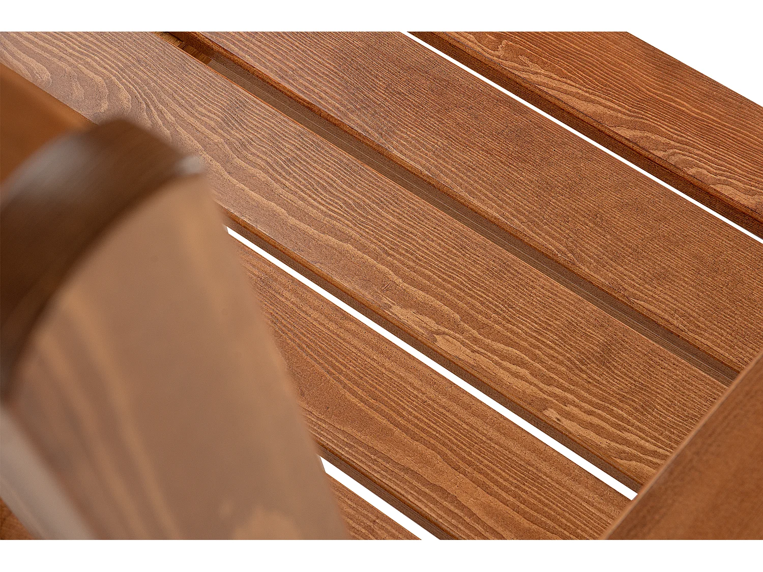 Gartenbank aus massivem Kiefernholz - Hergestellt in Europa - FSC-zertifiziert - Handgefertigt -  braun - ALCES