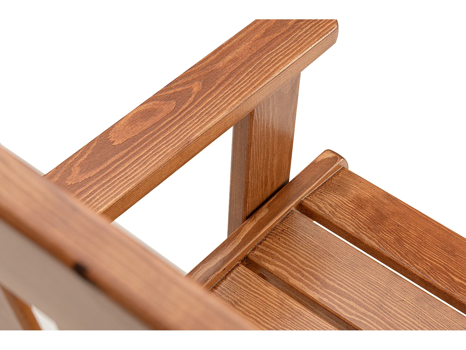 Gartenbank aus massivem Kiefernholz - Hergestellt in Europa - FSC-zertifiziert - Handgefertigt -  braun - ALCES