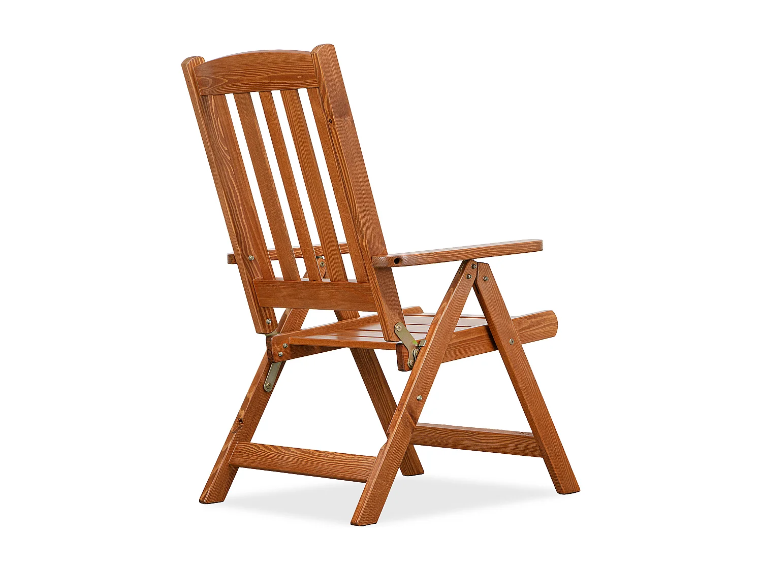 Gartenstuhl aus massivem Kiefernholz - Hergestellt in Europa - FSC-zertifiziert - Handgefertigt - braun - ALCES
