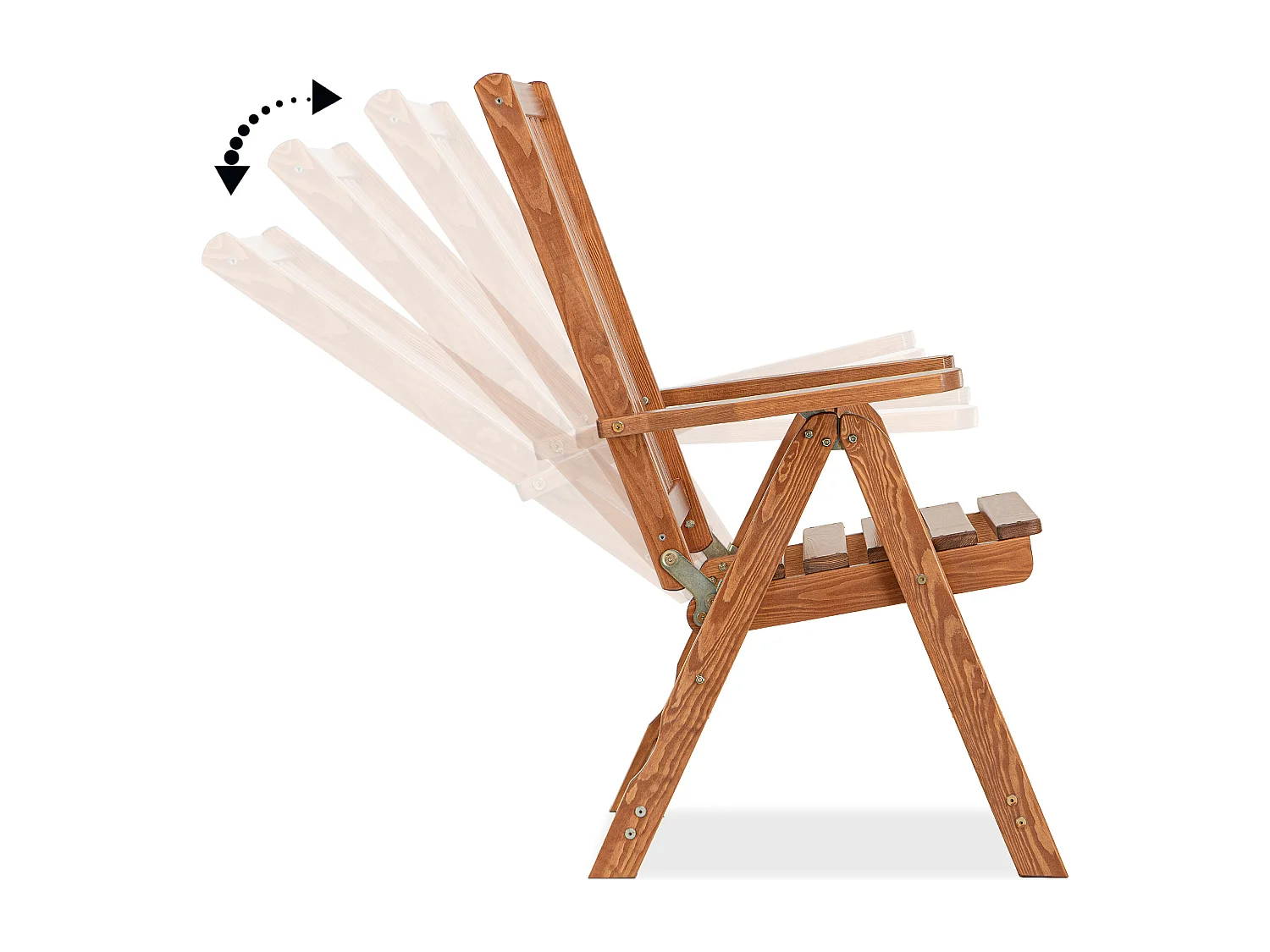 Gartenstuhl aus Kiefernholz - Hergestellt in Europa - FSC-zertifiziert - Handgefertigt -  braun - NYCTERE