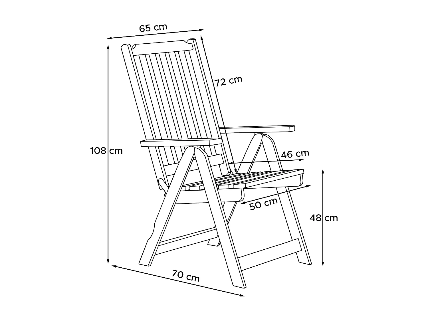 Gartenstuhl aus Kiefernholz - Hergestellt in Europa - FSC-zertifiziert - Handgefertigt -  braun - NYCTERE
