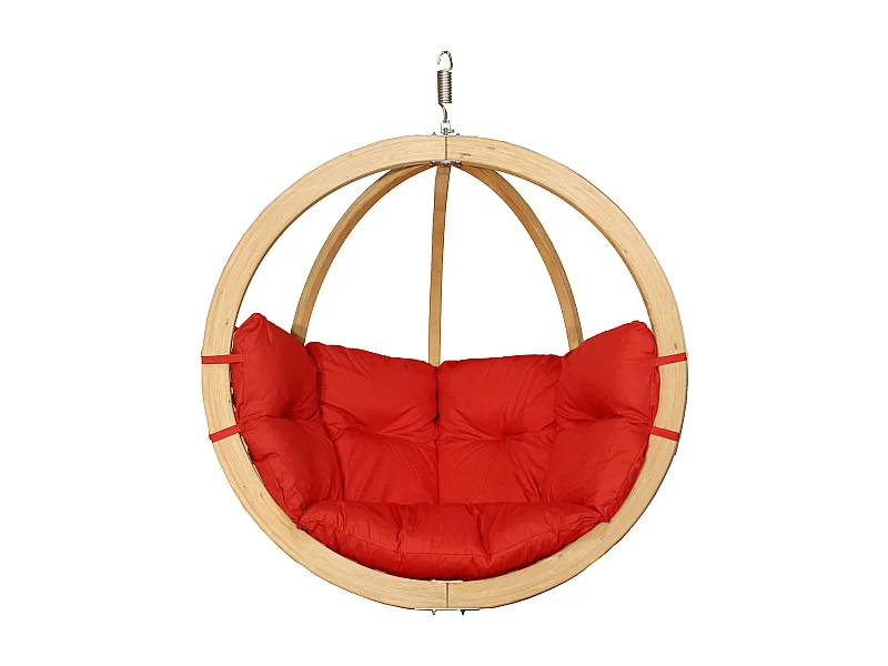 Hölzerner Hängesessel - rot - HIGLO