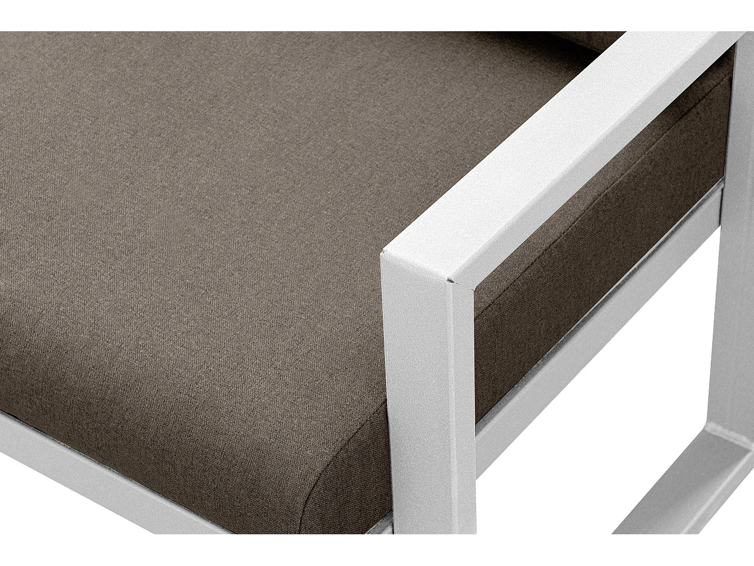 Terrassensofa aus Stahl im Loft-Stil - weiß - FRENA