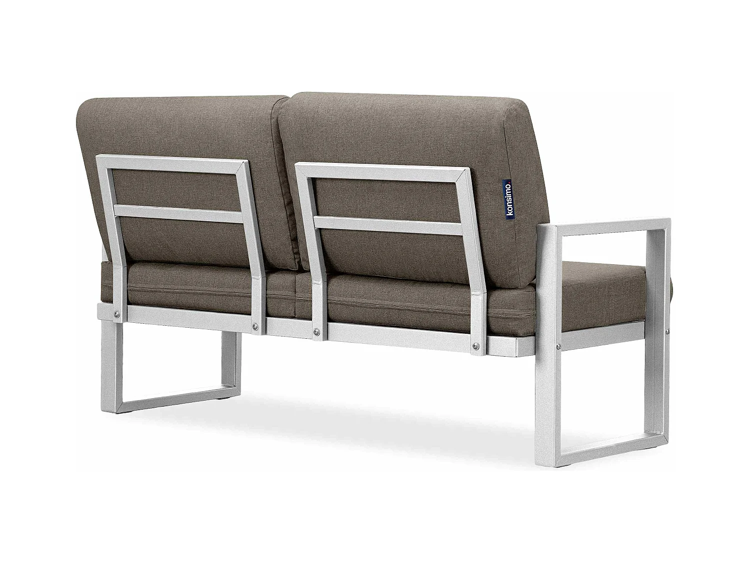 Terrassensofa aus Stahl im Loft-Stil - weiß - FRENA