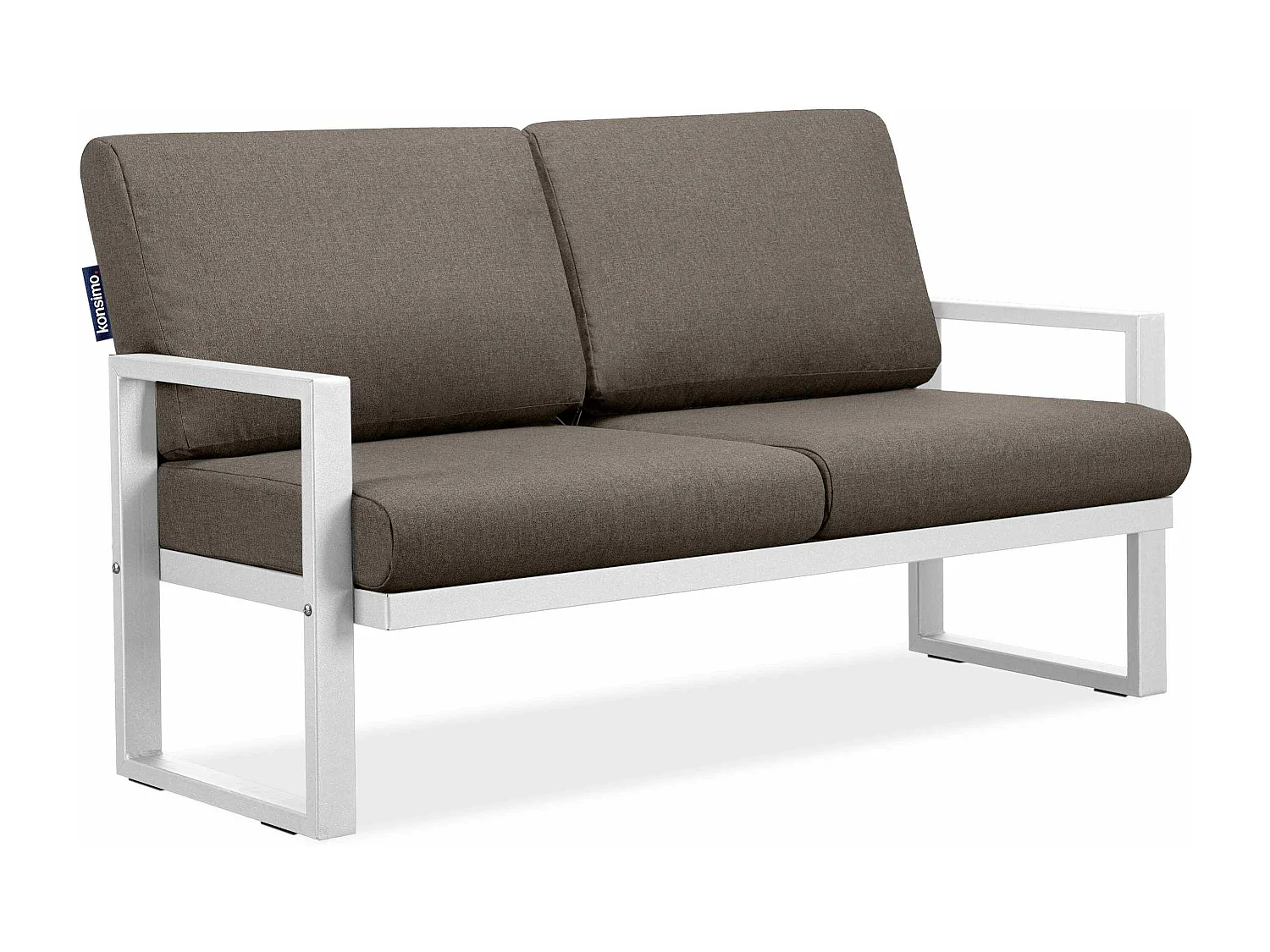 Terrassensofa aus Stahl im Loft-Stil - weiß - FRENA