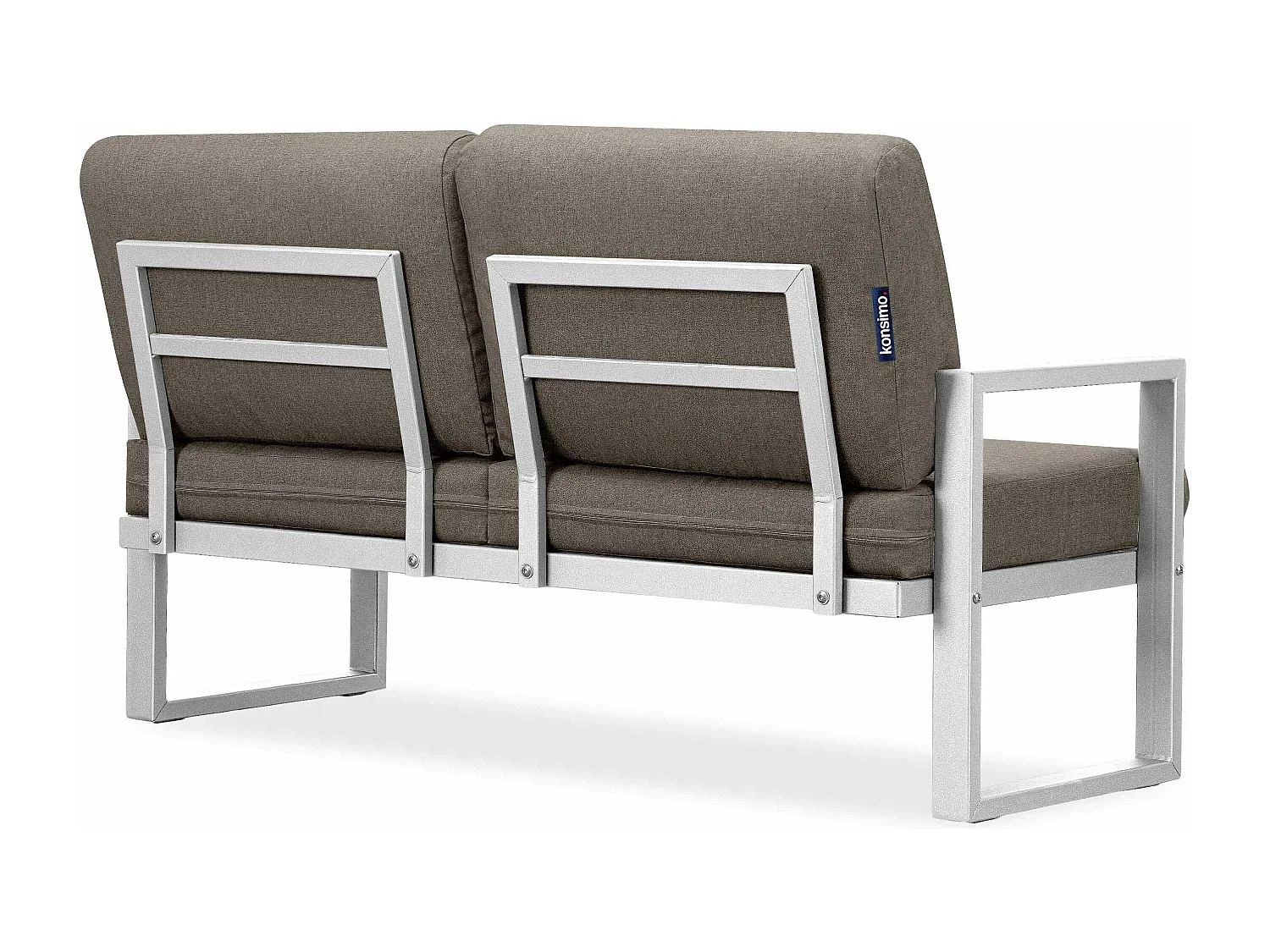 Terrassensofa aus Stahl im Loft-Stil - weiß - FRENA