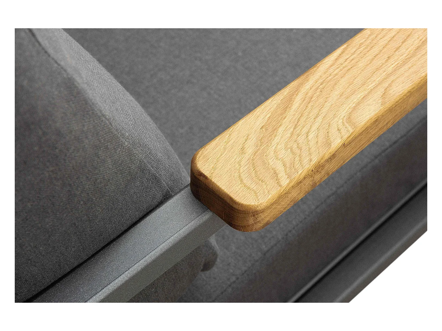 Gartensofa 2 Sitzer im Industriestil - grau - TRIBO