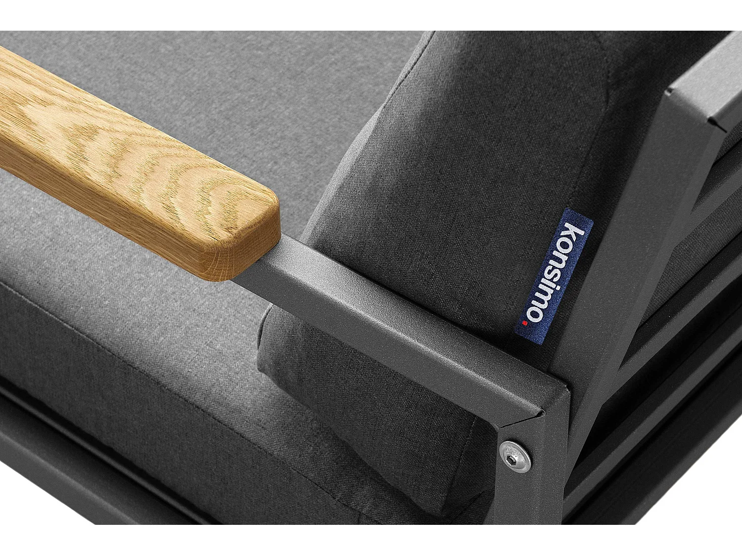 Gartensofa 2 Sitzer im Industriestil - grau - TRIBO