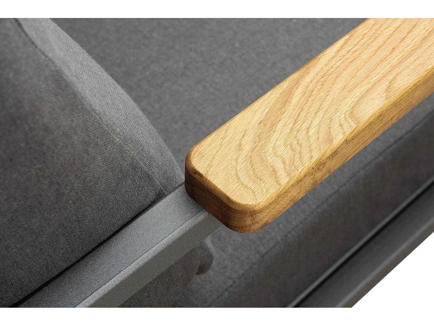 Gartensofa 2 Sitzer im Industriestil - grau - TRIBO