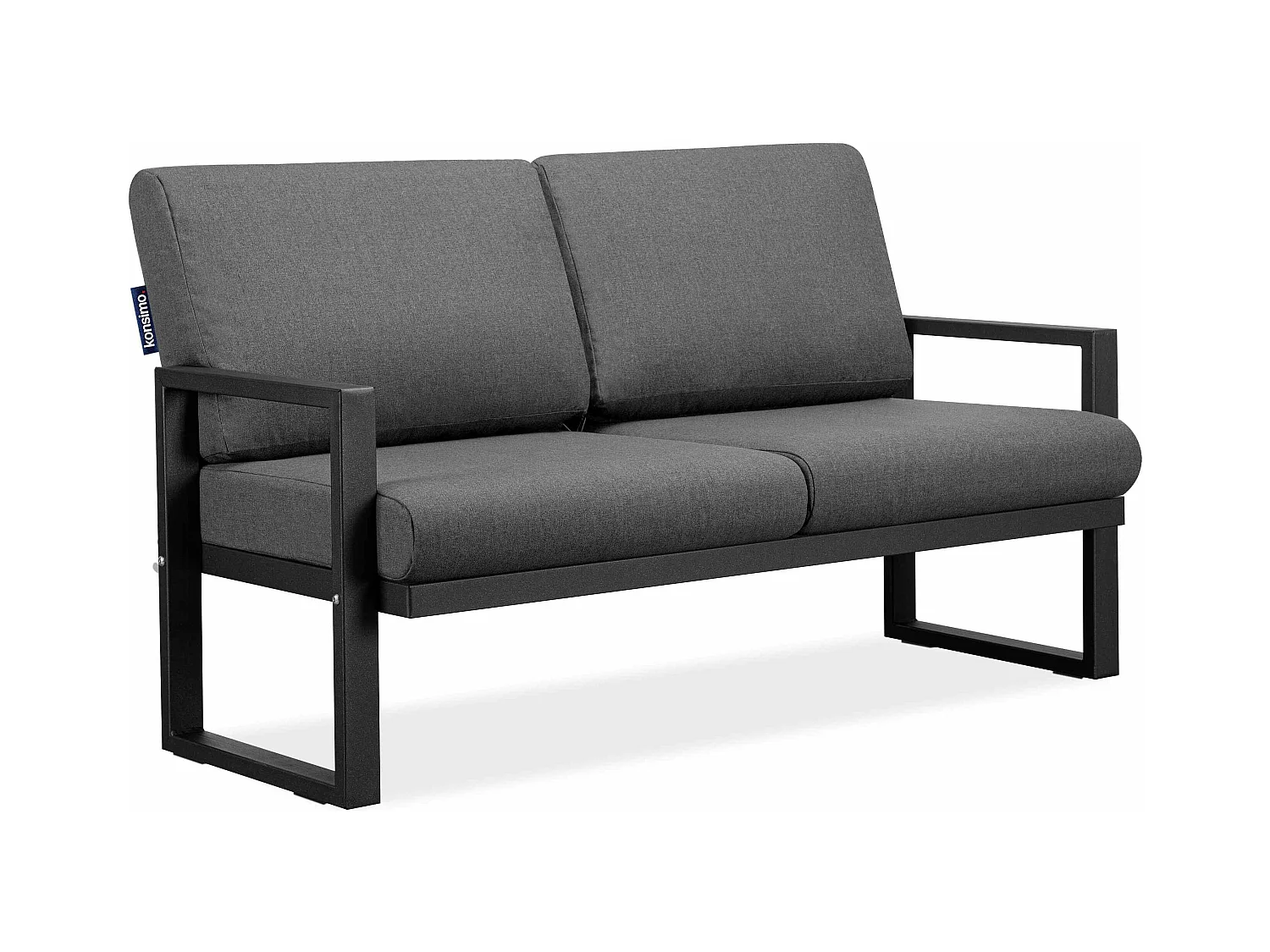 Terrassensofa aus Stahl im Loft-Stil - schwarz - FRENA