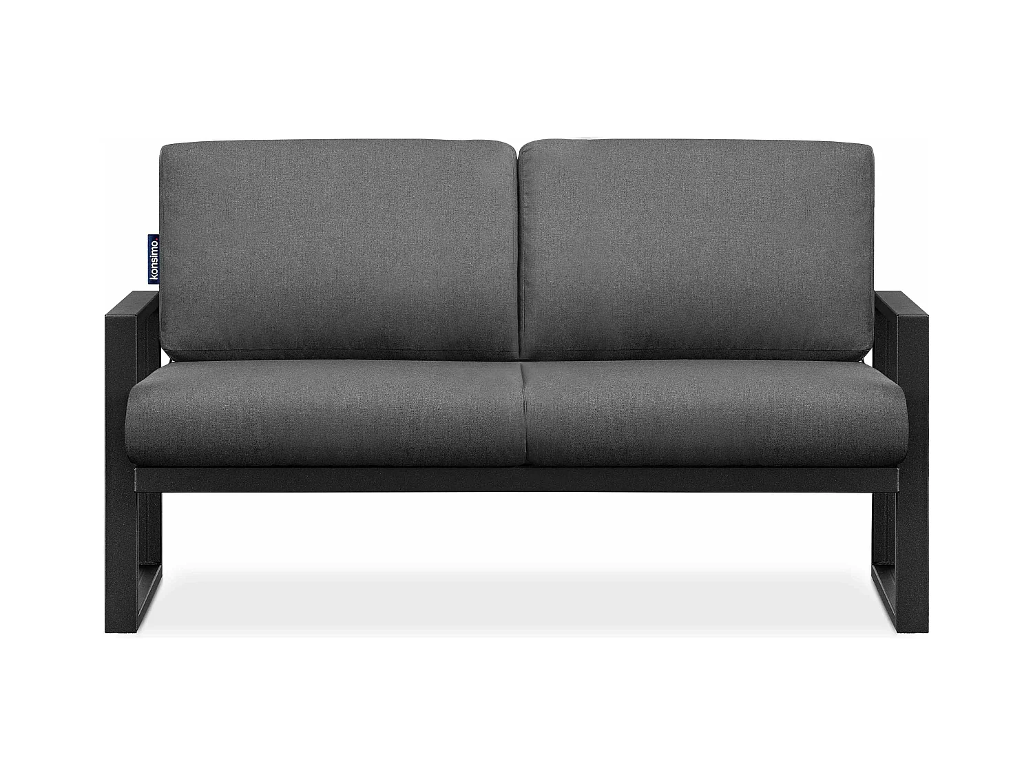 Terrassensofa aus Stahl im Loft-Stil - schwarz - FRENA