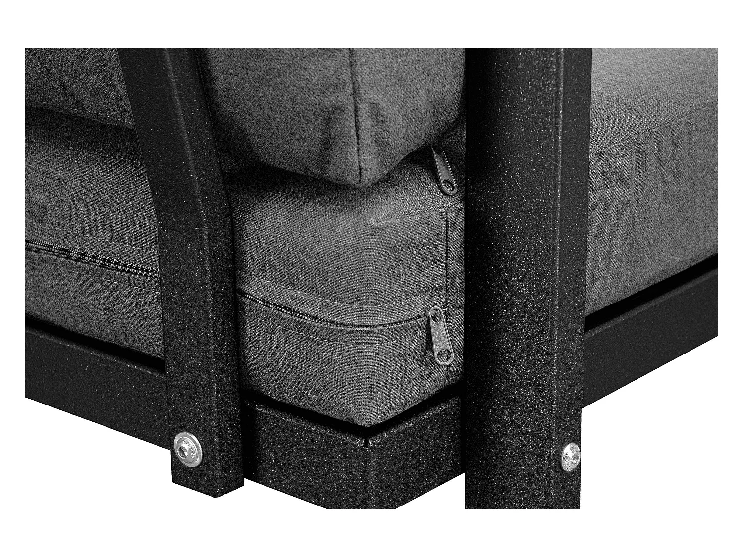 Terrassensofa aus Stahl im Loft-Stil - schwarz - FRENA