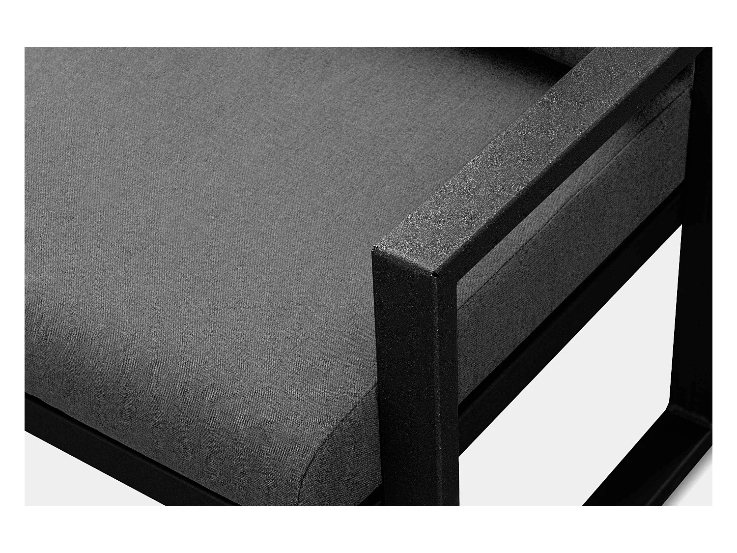 Terrassensofa aus Stahl im Loft-Stil - schwarz - FRENA