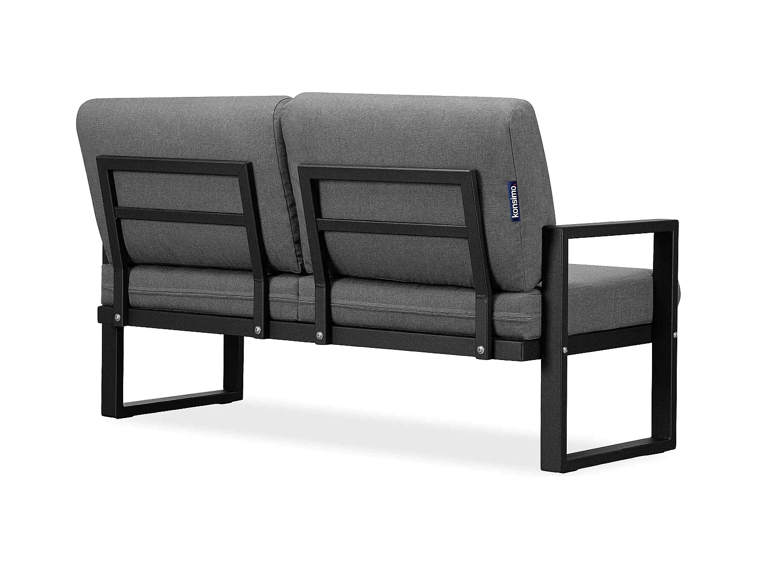 Terrassensofa aus Stahl im Loft-Stil - schwarz - FRENA