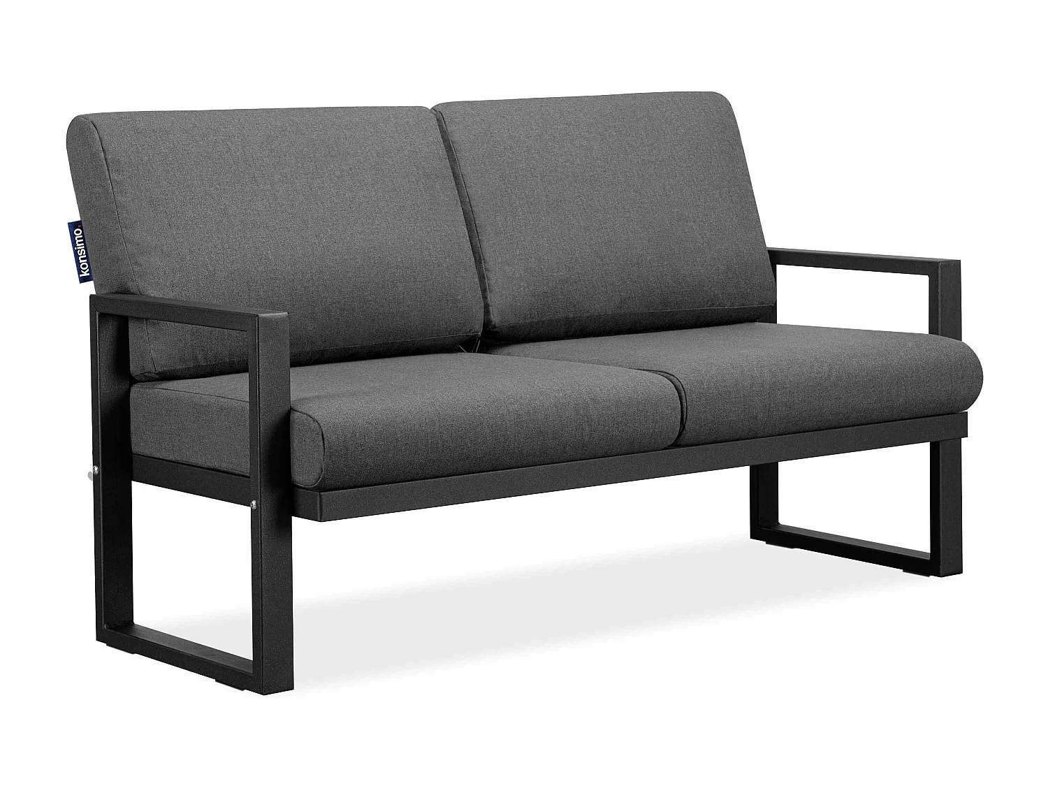 Terrassensofa aus Stahl im Loft-Stil - schwarz - FRENA