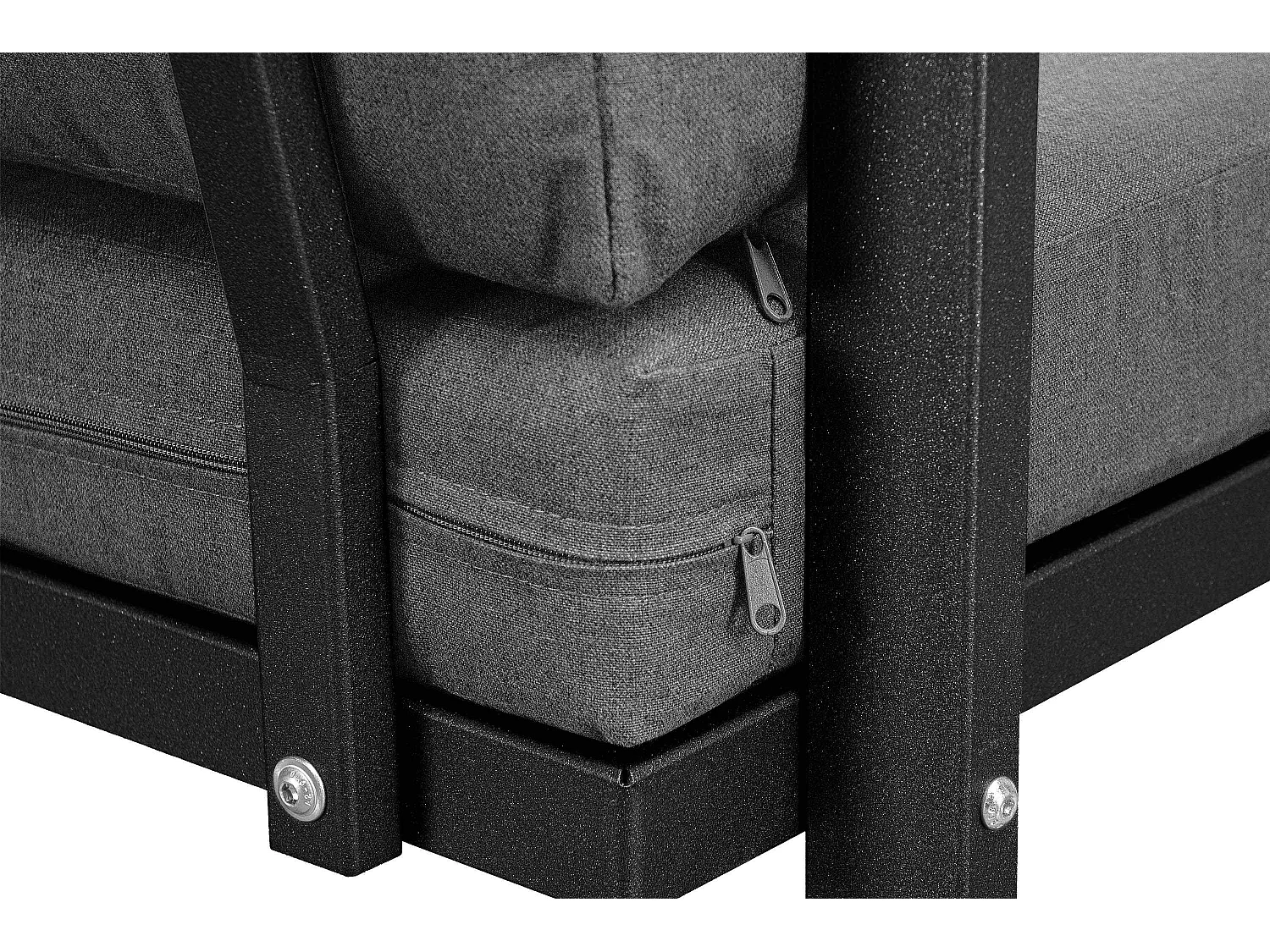 Terrassensofa aus Stahl im Loft-Stil - schwarz - FRENA