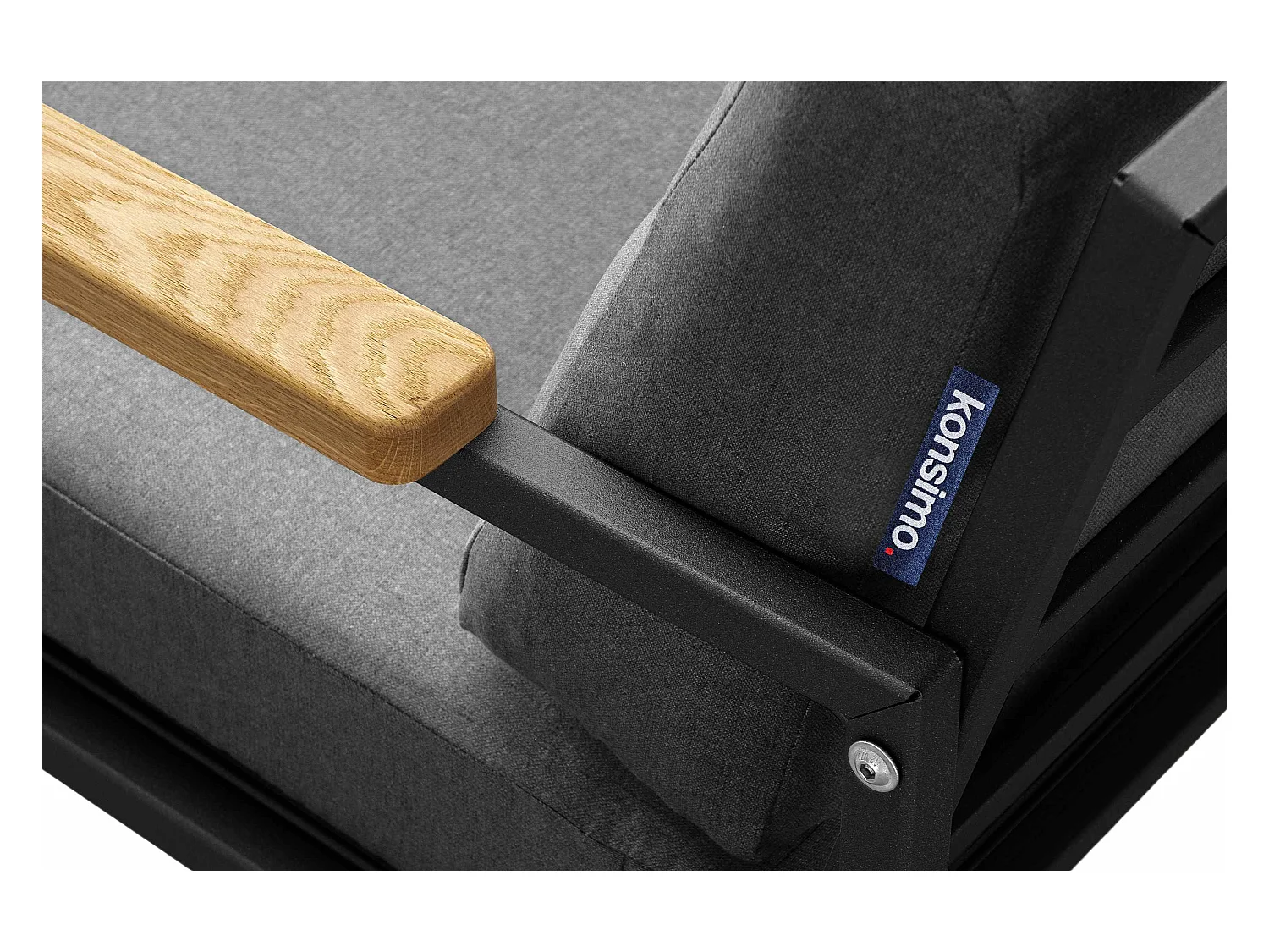 Gartensofa 2 Sitzer im Industriestil - schwarz - TRIBO