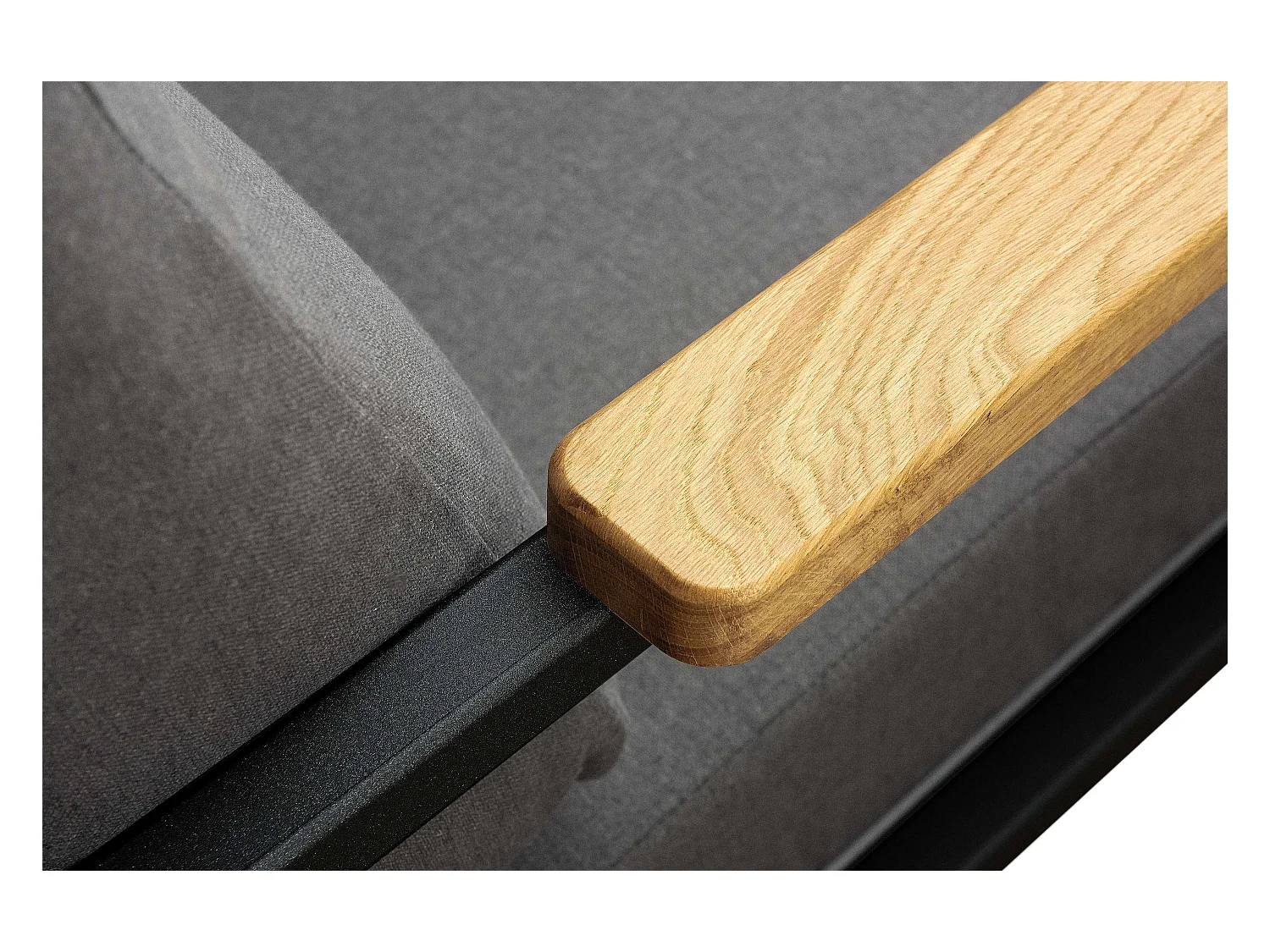 Gartensofa 2 Sitzer im Industriestil - schwarz - TRIBO