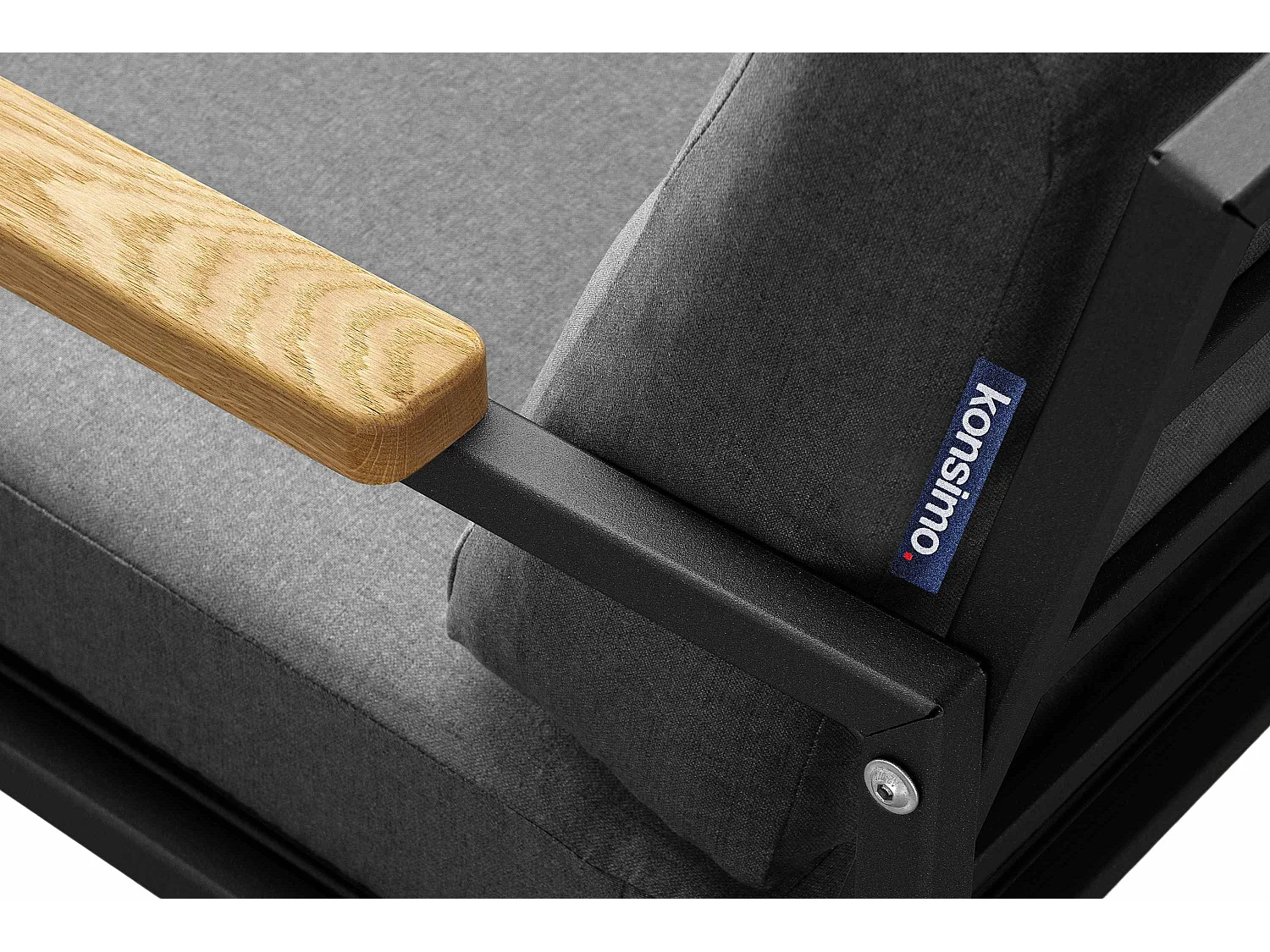 Gartensofa 2 Sitzer im Industriestil - schwarz - TRIBO