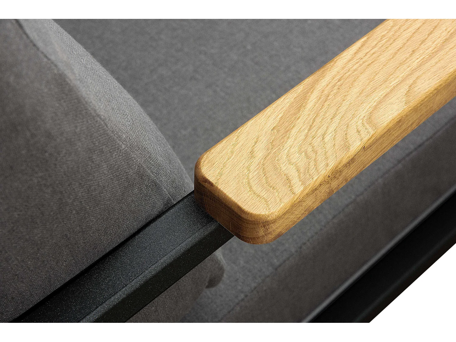 Gartensofa 2 Sitzer im Industriestil - schwarz - TRIBO