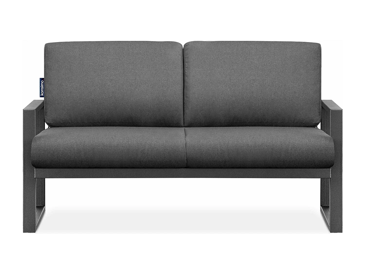 Terrassensofa aus Stahl im Loft-Stil - grau - FRENA