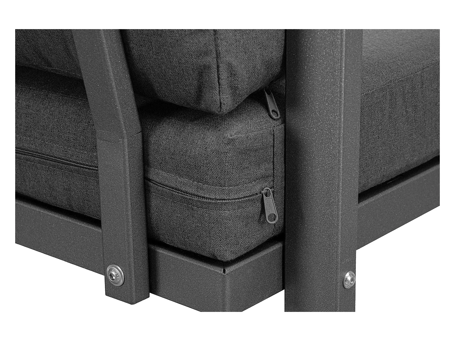 Terrassensofa aus Stahl im Loft-Stil - grau - FRENA