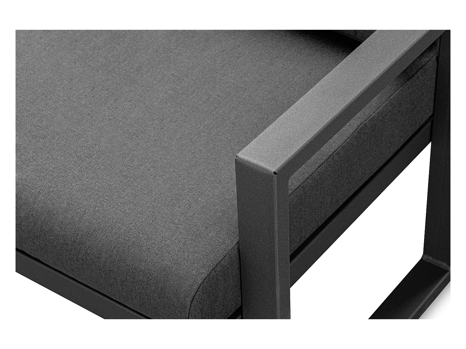 Terrassensofa aus Stahl im Loft-Stil - grau - FRENA