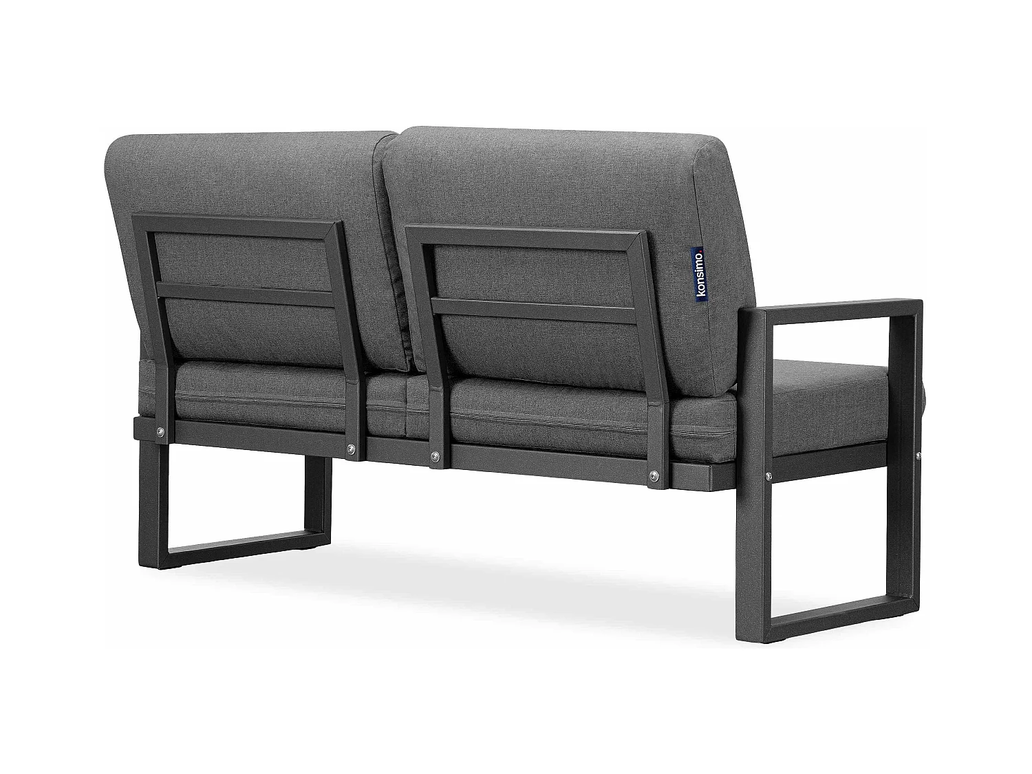 Terrassensofa aus Stahl im Loft-Stil - grau - FRENA