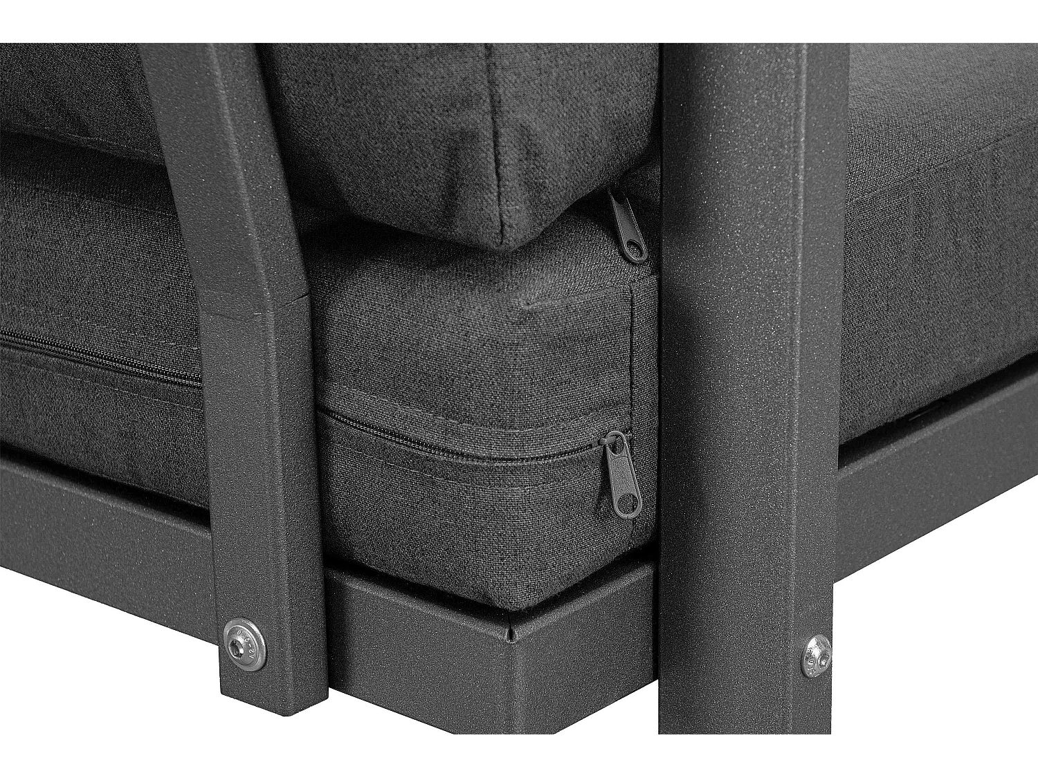 Terrassensofa aus Stahl im Loft-Stil - grau - FRENA